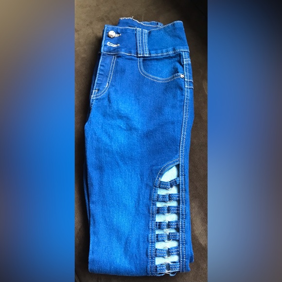 Mitzi Michel Gold hard wear rings and openings on each side of legs SZ 5 Junior - Picture 4 of 12